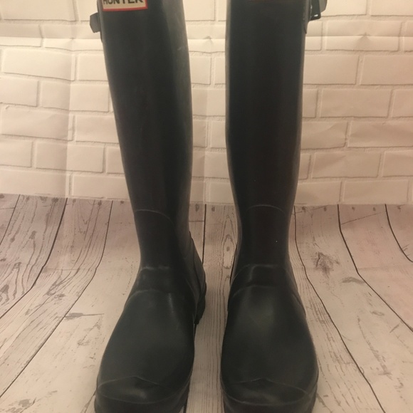HUNTER Original Navy Rain Boots - Picture 2 of 7